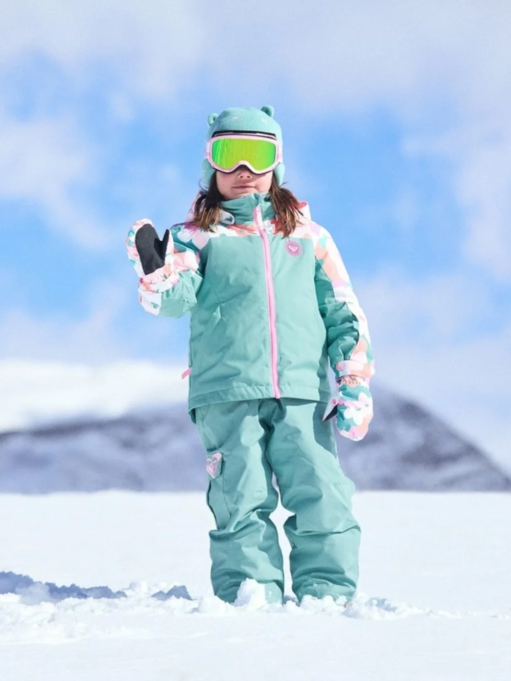 NWT-ROXY Snowy Tale Girls 4 - 5 Green Snow Jacket